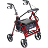 drive-duet-dual-function-transport-wheelchair-rollator-rolling-walker-125-red